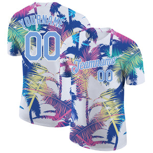 Custom 3D Pattern Design Hawaii Palm Trees Performance T-Shirt