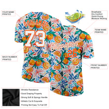 Load image into Gallery viewer, Custom White Orange 3D Pattern Design Fruit Performance T-Shirt
