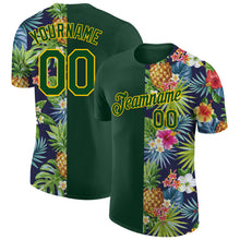 Load image into Gallery viewer, Custom 3D Pattern Design Tropical Pattern With Pineapples Palm Leaves And Flowers Performance T-Shirt
