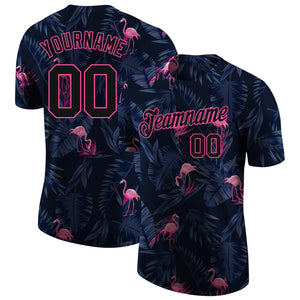 Custom 3D Pattern Design Flamingo Performance T-Shirt