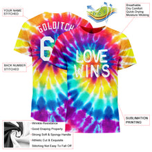 Laden Sie das Bild in den Galerie-Viewer, Custom Rainbow For Pride Month Love Wins LGBT Performance T-Shirt
