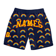 Charger l&#39;image dans la galerie, Custom Rainbow For Pride Month Love Is Love LGBT Authentic Basketball Shorts
