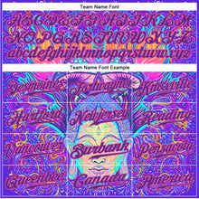 Загрузить изображение в средство просмотра галереи, Custom 3D Pattern Design Sitting Buddha Over Colorful Neon Background Psychedelic Mushroom Composition Authentic Baseball Jersey
