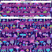 Загрузить изображение в средство просмотра галереи, Custom 3D Pattern Design Colorful Flowers And Mushrooms Psychedelic Hallucination Authentic Baseball Jersey
