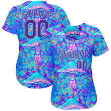 Загрузить изображение в средство просмотра галереи, Custom 3D Pattern Design Magic Mushrooms Psychedelic Hallucination Authentic Baseball Jersey
