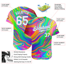 Laden Sie das Bild in den Galerie-Viewer, Custom 3D Pattern Design Abstract Colorful Psychedelic Fluid Art Authentic Baseball Jersey
