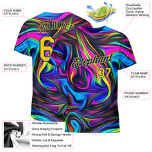 Laden Sie das Bild in den Galerie-Viewer, Custom 3D Pattern Design Abstract Colorful Psychedelic Fluid Art Performance T-Shirt

