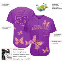 Laden Sie das Bild in den Galerie-Viewer, Custom 3D Pink Ribbon With Butterfly Wings Breast Cancer Awareness Month Women Health Care Support Authentic Baseball Jersey
