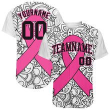 Load image into Gallery viewer, Custom 3D Pink Ribbon Breast Cancer Awareness Month Women Health Care Support Authentic Baseball Jersey
