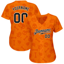 Laden Sie das Bild in den Galerie-Viewer, Custom 3D Pattern Halloween Pumpkins Skulls Candies Spiders Authentic Baseball Jersey

