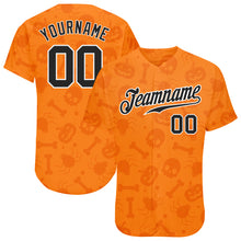 Laden Sie das Bild in den Galerie-Viewer, Custom 3D Pattern Halloween Pumpkins Skulls Candies Spiders Authentic Baseball Jersey
