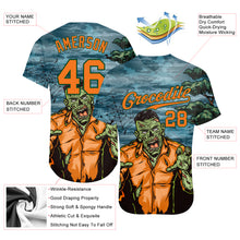 Laden Sie das Bild in den Galerie-Viewer, Custom 3D Pattern Halloween Trick Treat Horror Night Authentic Baseball Jersey
