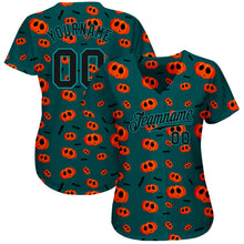 Load image into Gallery viewer, Custom 3D Pattern Halloween Pumpkins Authentic Baseball Jersey
