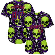 Load image into Gallery viewer, Custom 3D Pattern Halloween Skulls Authentic Baseball Jersey
