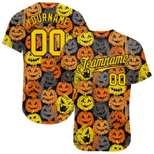 Laden Sie das Bild in den Galerie-Viewer, Custom 3D Pattern Halloween Pumpkins Authentic Baseball Jersey
