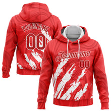 Load image into Gallery viewer, Custom Stitched Red Red-White 3D Pattern Design Sports Pullover Sweatshirt Hoodie
