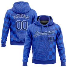 Charger l&#39;image dans la galerie, Custom Stitched Royal Royal-White 3D Pattern Design Sports Pullover Sweatshirt Hoodie
