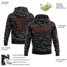 Laden Sie das Bild in den Galerie-Viewer, Custom Stitched Black Black Red-White 3D Pattern Design Math Sports Pullover Sweatshirt Hoodie
