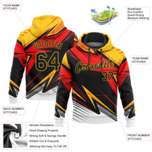 Загрузить изображение в средство просмотра галереи, Custom Stitched Gold Black Orange-White 3D Pattern Design Sports Pullover Sweatshirt Hoodie
