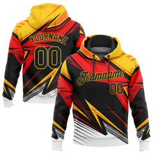 Загрузить изображение в средство просмотра галереи, Custom Stitched Gold Black Orange-White 3D Pattern Design Sports Pullover Sweatshirt Hoodie
