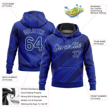 Laden Sie das Bild in den Galerie-Viewer, Custom Stitched Royal Roayl Navy-White 3D Pattern Design Sports Pullover Sweatshirt Hoodie
