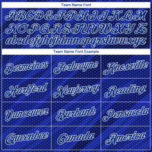 Laden Sie das Bild in den Galerie-Viewer, Custom Stitched Royal Roayl Navy-White 3D Pattern Design Sports Pullover Sweatshirt Hoodie
