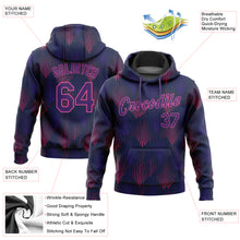 Laden Sie das Bild in den Galerie-Viewer, Custom Stitched Navy Purple-Pink 3D Pattern Design Sports Pullover Sweatshirt Hoodie
