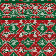 Load image into Gallery viewer, Custom Stitched Red Green-White 3D Christmas Trees Sports Pullover Sweatshirt Hoodie
