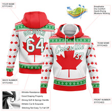 Laden Sie das Bild in den Galerie-Viewer, Custom Stitched Red White-Kelly Green 3D Canadian Flag Sports Pullover Sweatshirt Hoodie
