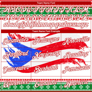 Custom Stitched Red White-Kelly Green 3D Puerto Rican Flag Sports Pullover Sweatshirt Hoodie