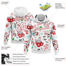 Laden Sie das Bild in den Galerie-Viewer, Custom Stitched White White-Red 3D Christmas Sloths Sports Pullover Sweatshirt Hoodie

