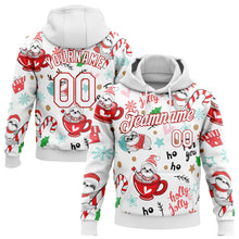 Laden Sie das Bild in den Galerie-Viewer, Custom Stitched White White-Red 3D Christmas Sloths Sports Pullover Sweatshirt Hoodie

