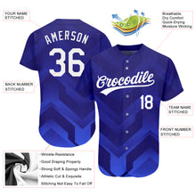 Charger l&#39;image dans la galerie, Custom Royal White-Navy 3D Pattern Design Authentic Baseball Jersey
