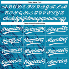 Load image into Gallery viewer, Custom Sky Blue White-Black 3D Pattern Design Authentic Baseball Jersey
