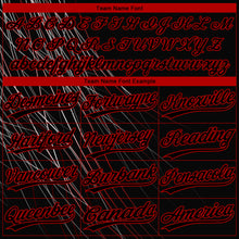 Загрузить изображение в средство просмотра галереи, Custom Black Black-Red 3D Pattern Design Authentic Baseball Jersey
