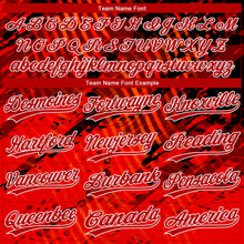 Laden Sie das Bild in den Galerie-Viewer, Custom Black Red-White 3D Pattern Design Authentic Baseball Jersey
