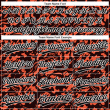 Charger l&#39;image dans la galerie, Custom Orange Black-White 3D Pattern Design Authentic Baseball Jersey
