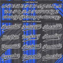 Load image into Gallery viewer, Custom Royal Black-White 3D Pattern Design Authentic Baseball Jersey
