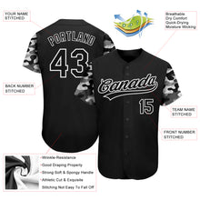 Загрузить изображение в средство просмотра галереи, Custom Black Black-Camo 3D Pattern Design Authentic Baseball Jersey
