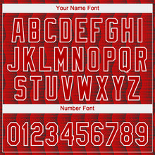 Load image into Gallery viewer, Custom Red Red-White 3D Pattern Design Authentic Baseball Jersey
