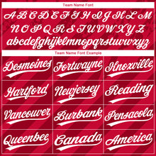 Load image into Gallery viewer, Custom Red White 3D Pattern Design Authentic Baseball Jersey
