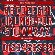 Charger l&#39;image dans la galerie, Custom Black Red-White 3D Pattern Design Authentic Baseball Jersey
