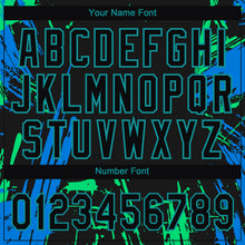 Загрузить изображение в средство просмотра галереи, Custom Black Black Teal-Light Blue 3D Pattern Design Authentic Baseball Jersey
