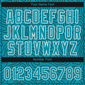 Custom Teal Teal-Black 3D Pattern Design Authentic Baseball Jersey