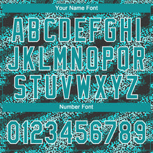Load image into Gallery viewer, Custom Teal Teal-Black 3D Pattern Design Authentic Baseball Jersey
