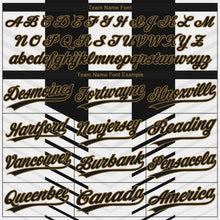 Laden Sie das Bild in den Galerie-Viewer, Custom White Black-Old Gold 3D Pattern Design Authentic Baseball Jersey
