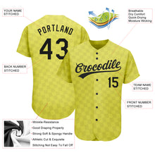 Load image into Gallery viewer, Custom Gold Black 3D Pattern Design Authentic Baseball Jersey
