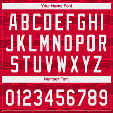 Load image into Gallery viewer, Custom Red White 3D Pattern Design Authentic Baseball Jersey
