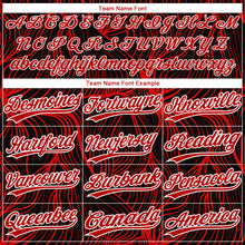 Laden Sie das Bild in den Galerie-Viewer, Custom Black Red-White 3D Pattern Design Authentic Baseball Jersey
