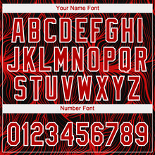 Charger l&#39;image dans la galerie, Custom Black Red-White 3D Pattern Design Authentic Baseball Jersey
